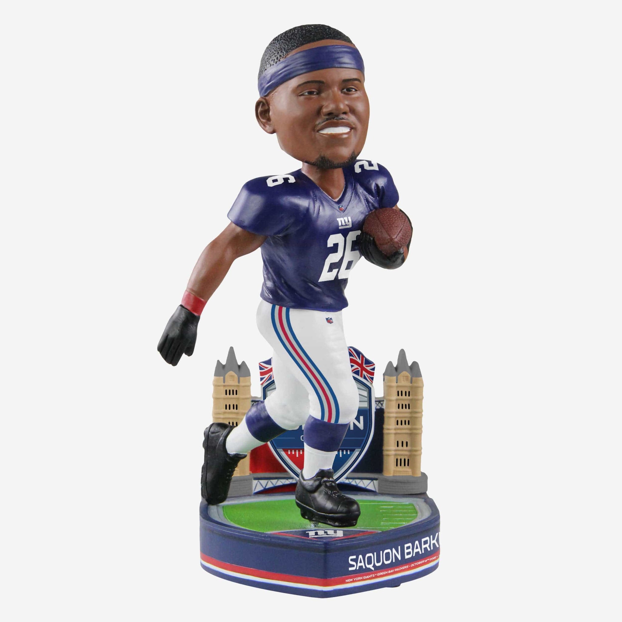 Saquon Barkley New York Giants Field Stripe Mini Bighead Bobblehead FOCO