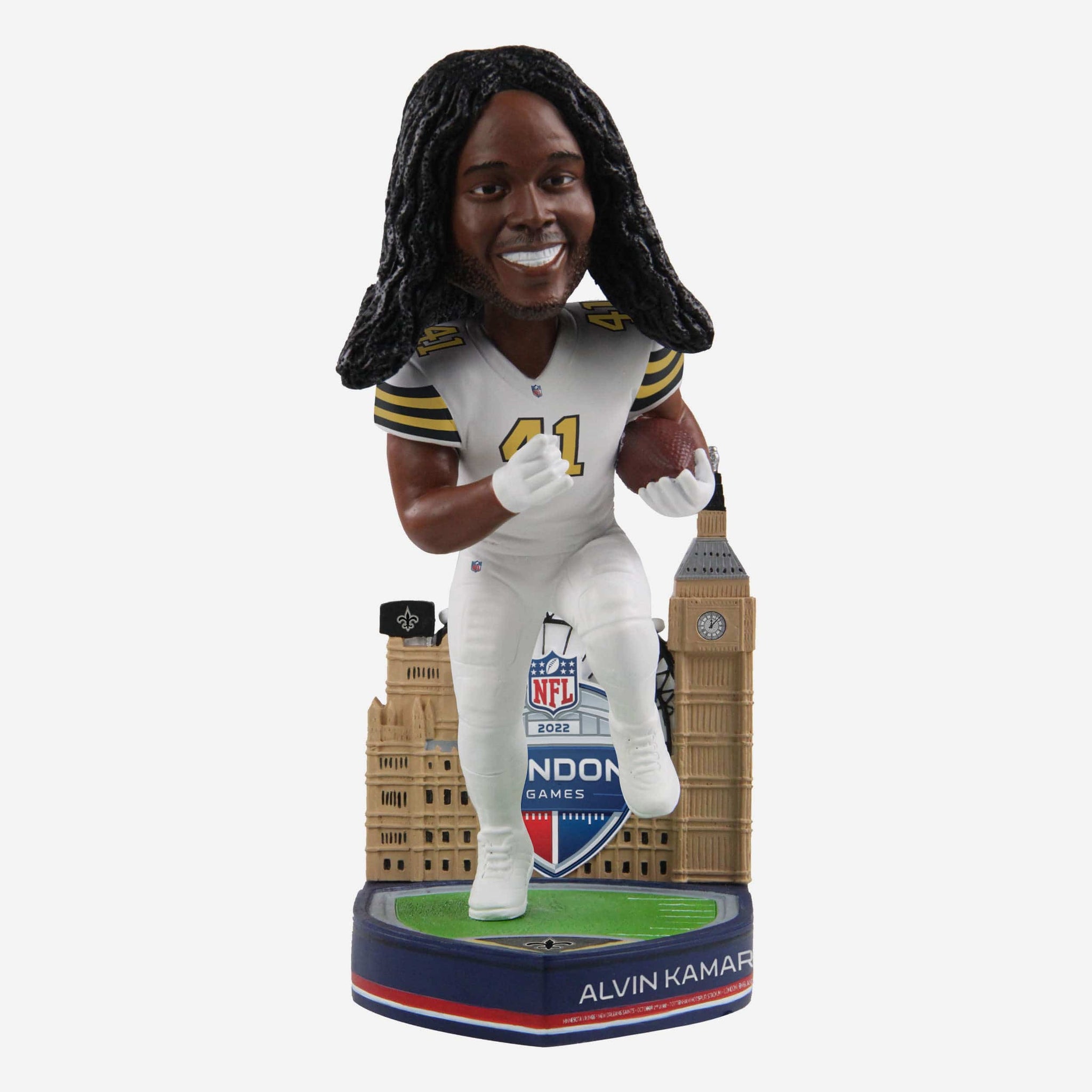 Alvin Kamara New Orleans Saints 2022 International Game Bobblehead