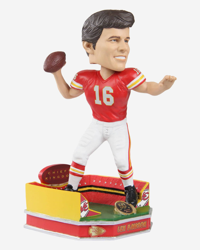 Len Dawson Kansas City Chiefs Arrowhead Stadium 50th Anniversary Bobblehead FOCO - FOCO.com