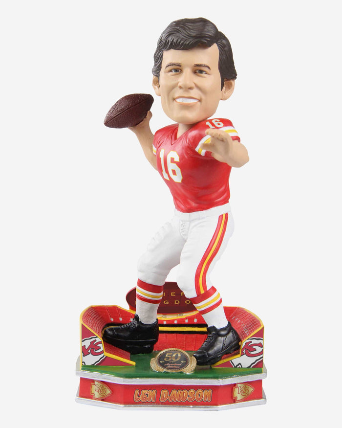 Len Dawson Kansas City Chiefs Arrowhead Stadium 50th Anniversary Bobblehead FOCO - FOCO.com