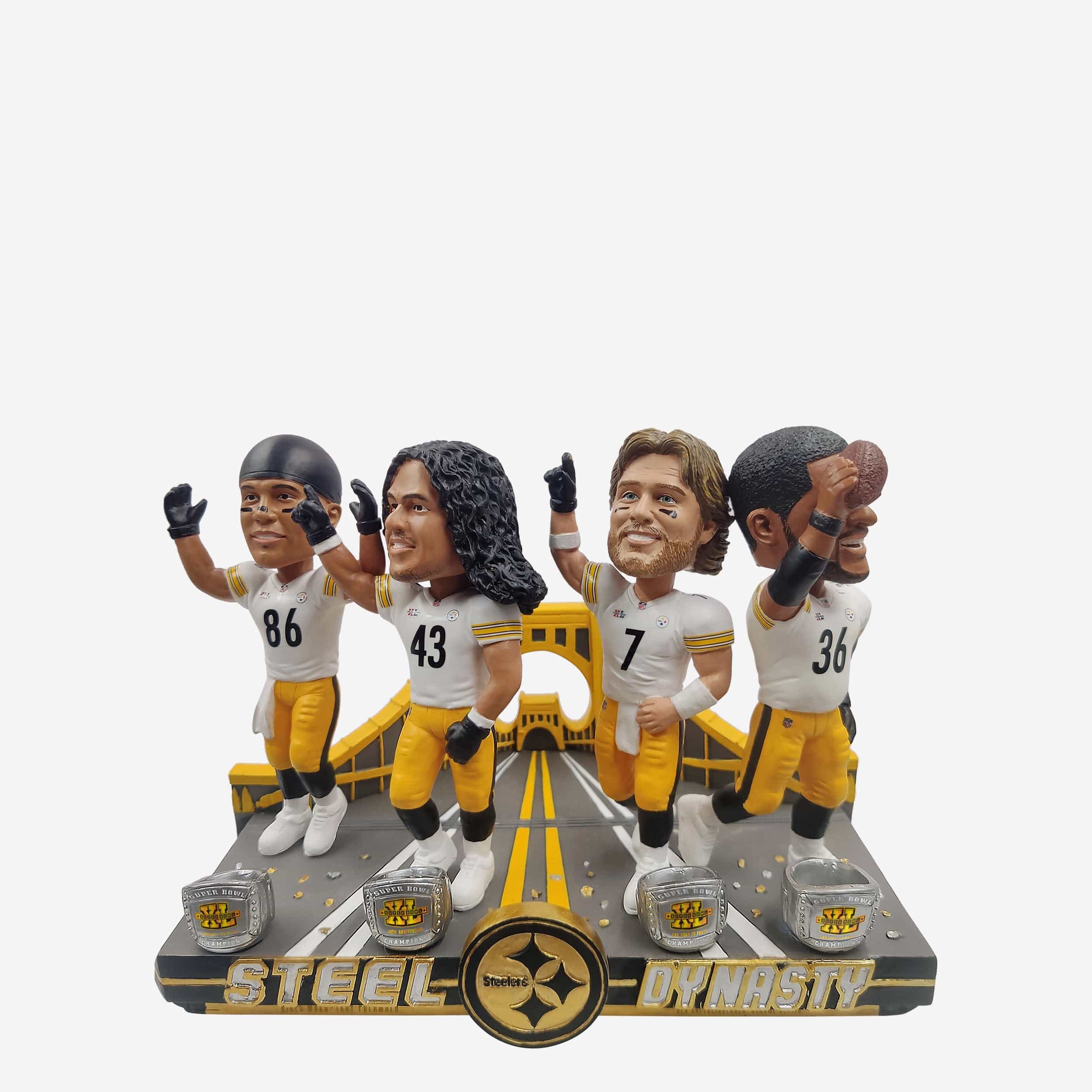 Pittsburgh Steelers Super Bowl XL Champions Mini Bobblehead Scene FOCO