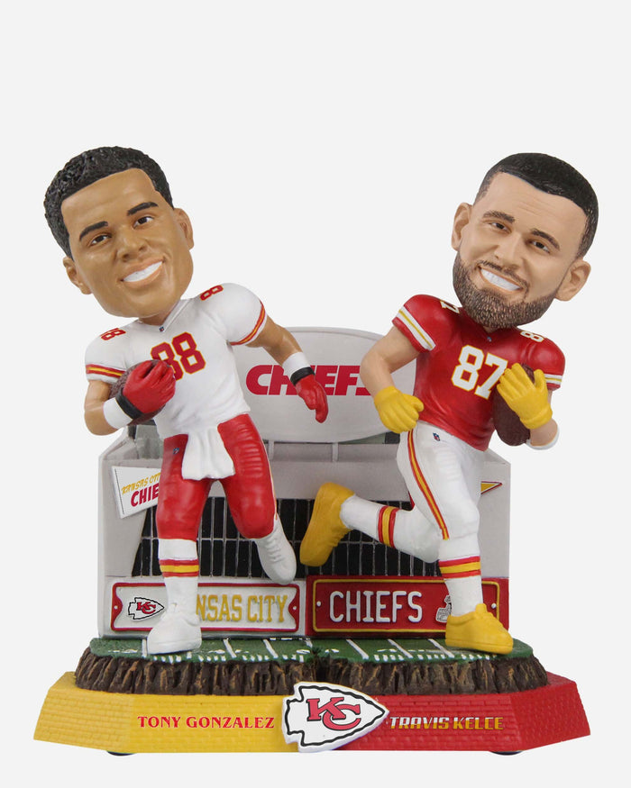 Tony Gonzalez & Travis Kelce Kansas City Chiefs Then And Now Bobblehea FOCO