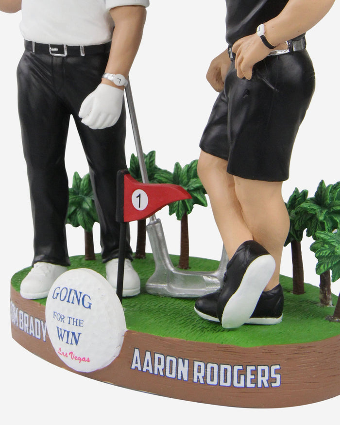 Tom Brady & Aaron Rodgers Golf Dual Bobblehead FOCO - FOCO.com