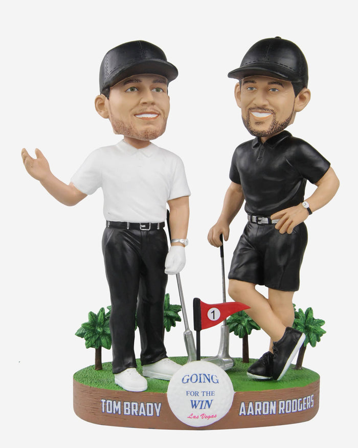 Tom Brady & Aaron Rodgers Golf Dual Bobblehead FOCO - FOCO.com