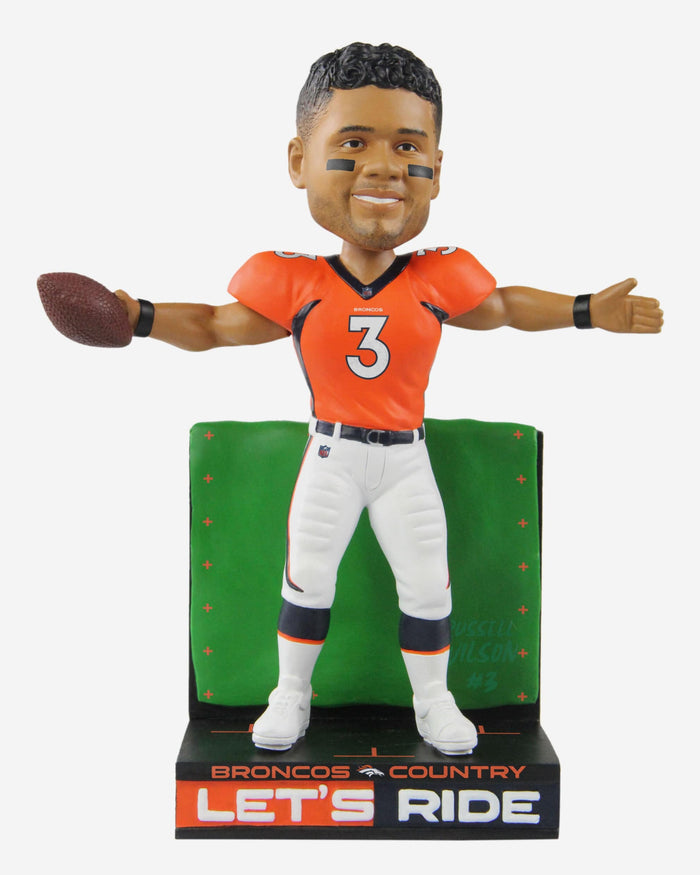 Russell Wilson Denver Broncos Lets Ride Bobblehead FOCO