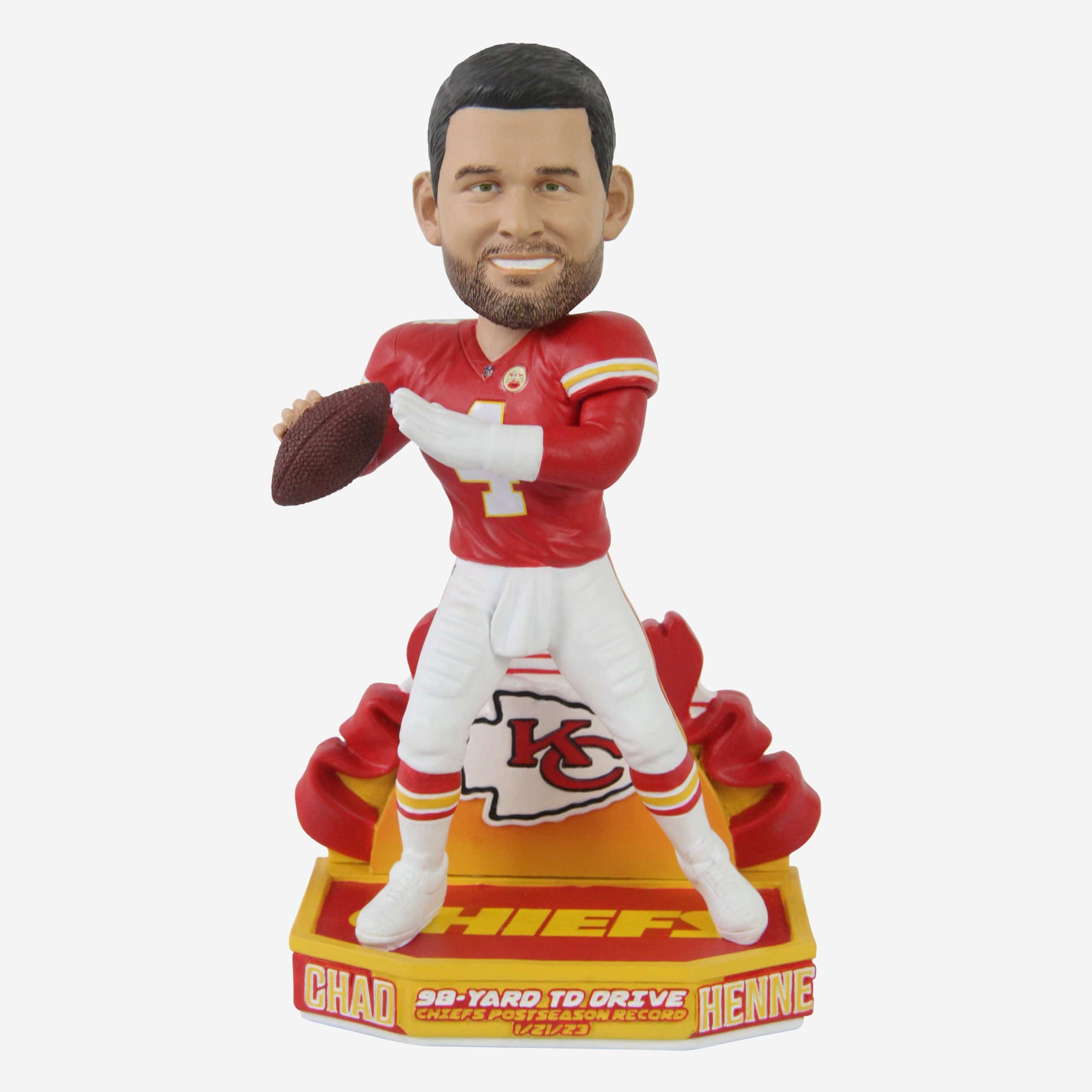 Chad Henne Kansas City Chiefs Franchise Longest Ever Playoff Touchdown Drive Bobblehead Officially Licensed by NFL