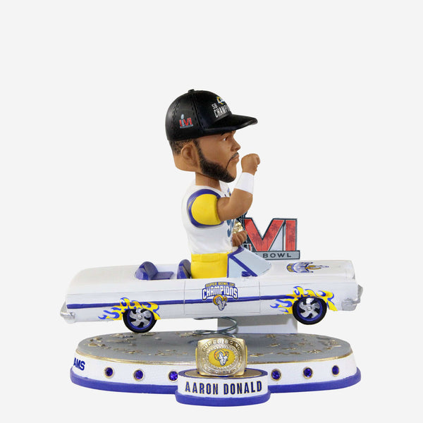 Aaron Donald Los Angeles Rams Championship Ring Base Bobblehead FOCO