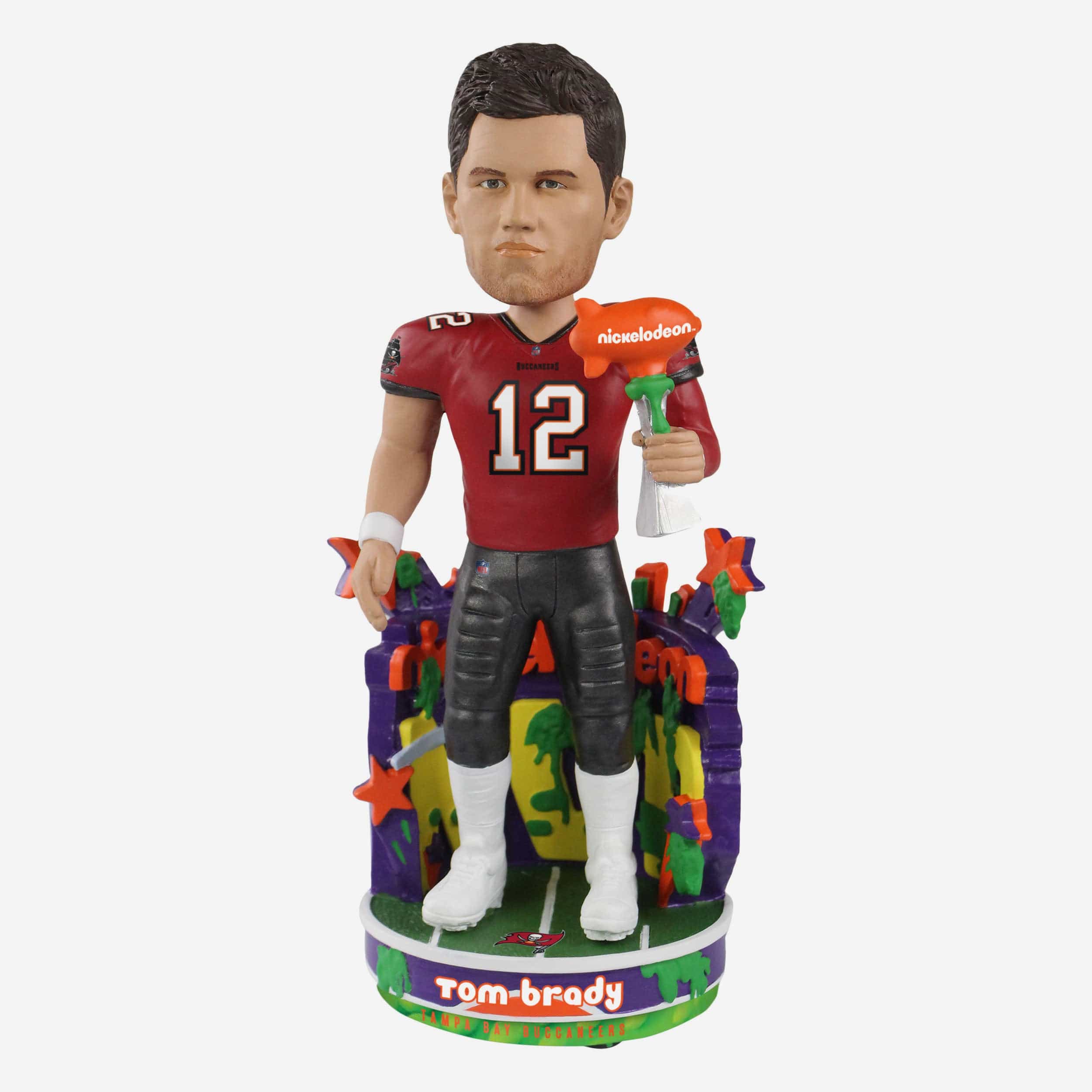 Tampa Bay Buccaneers Tom Brady #12 NFL Action Pose Light Up Ball Bobblehead