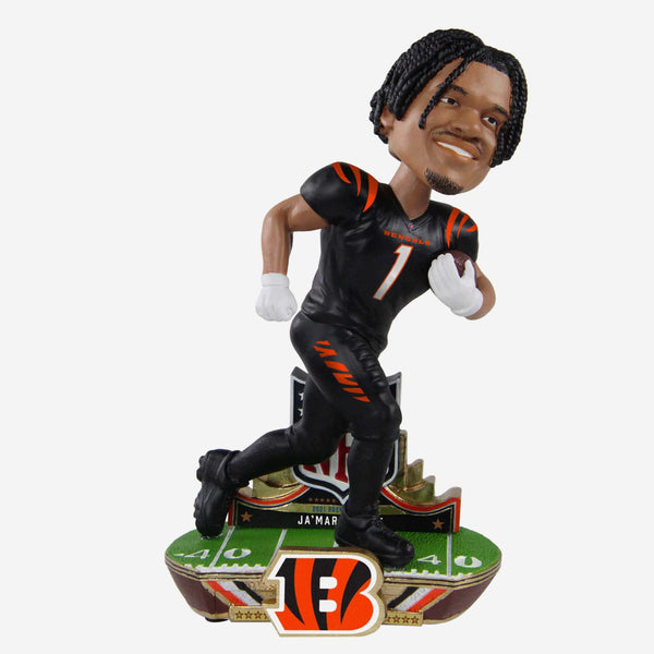 Ja'Marr Chase Cincinnati Bengals Field Stripe Mini Bighead Bobblehead FOCO