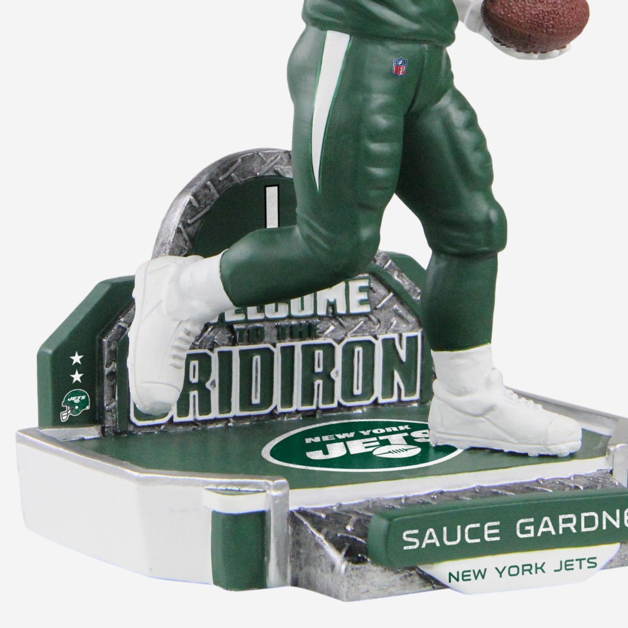 Sauce Gardner New York Jets Retro Uniform Bobblehead FOCO