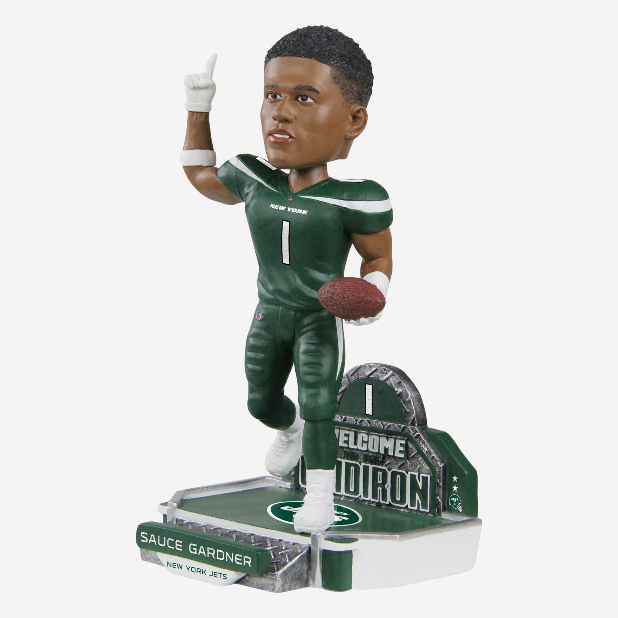 Sauce Gardner New York Jets Retro Uniform Bobblehead FOCO