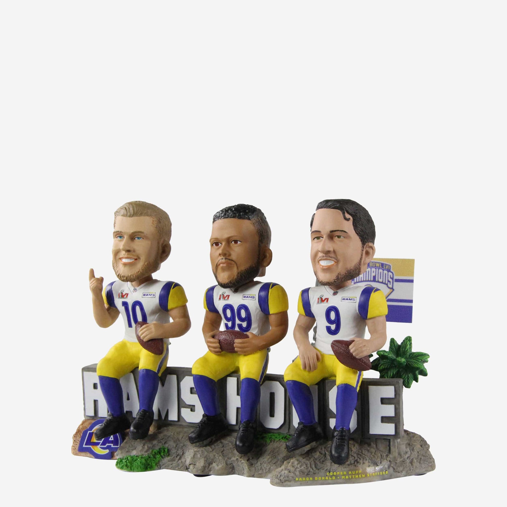 FOCO Selling Rams House Bobblehead Set Of Aaron Donald, Cooper Kupp &  Matthew Stafford