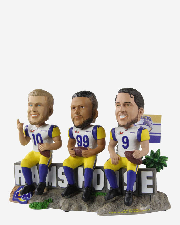 Los Angeles Rams Rams House Mini Bobblehead Scene FOCO - FOCO.com