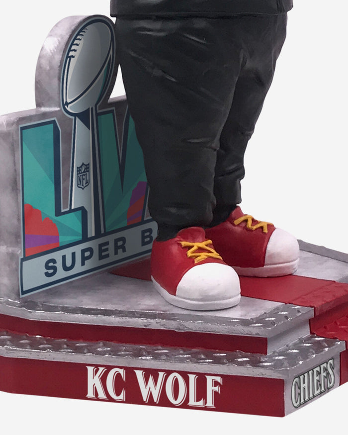 KC Wolf Kansas City Chiefs Super Bowl LVII Outfit Mascot Bobblehead FOCO - FOCO.com