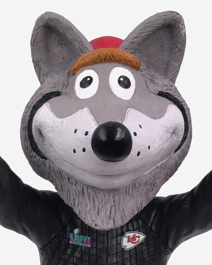 KC Wolf Kansas City Chiefs Super Bowl LVII Outfit Mascot Bobblehead FOCO - FOCO.com