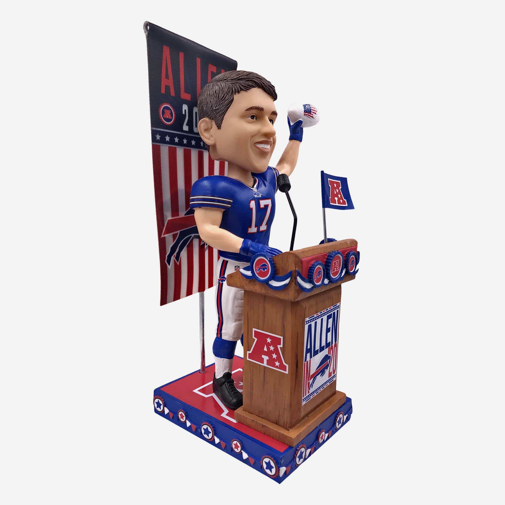 FOCO Josh Allen (Buffalo Bills) Sideline Jacket w/Beanie CLARKtoys  Exclusive Bobblehead #360