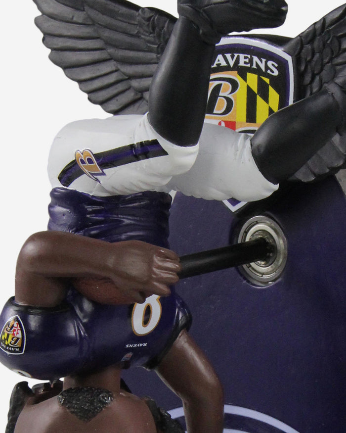 Lamar Jackson Baltimore Ravens Touchdown Celebration Flip Bobblehead FOCO - FOCO.com