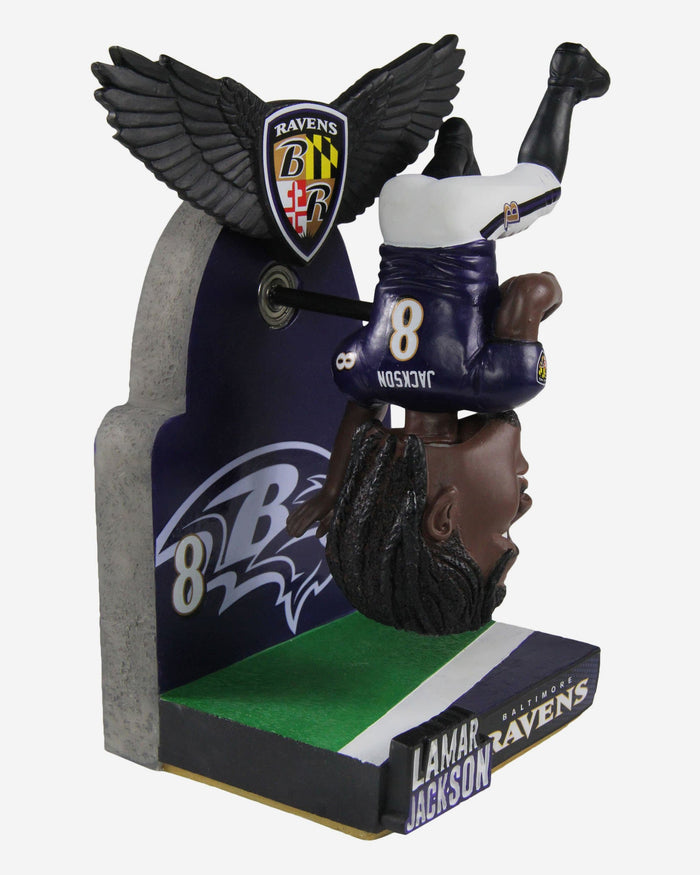 Lamar Jackson Baltimore Ravens Touchdown Celebration Flip Bobblehead FOCO - FOCO.com