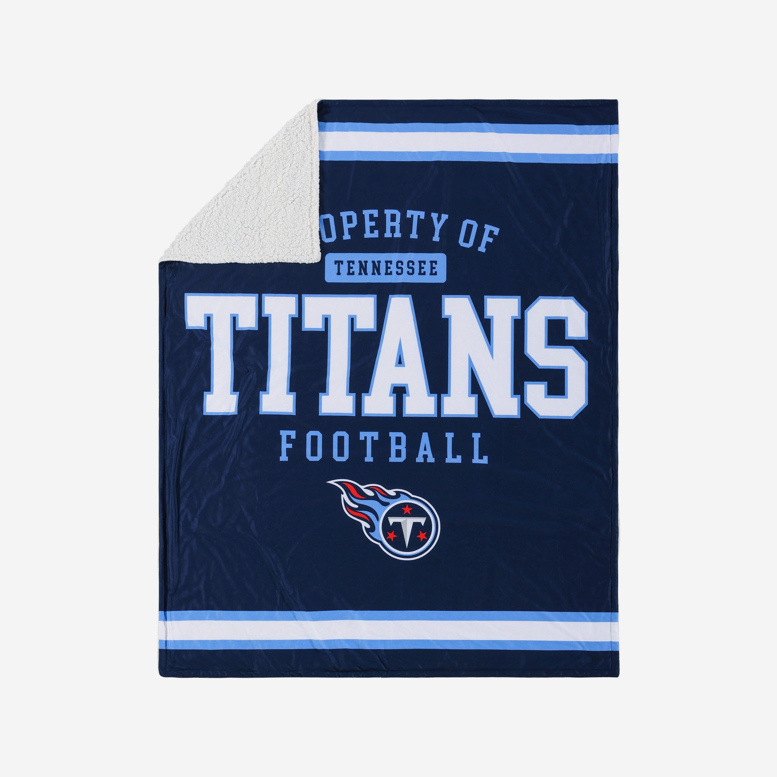 Tennessee Titans NFL Team Property Sherpa Plush Throw Blanket