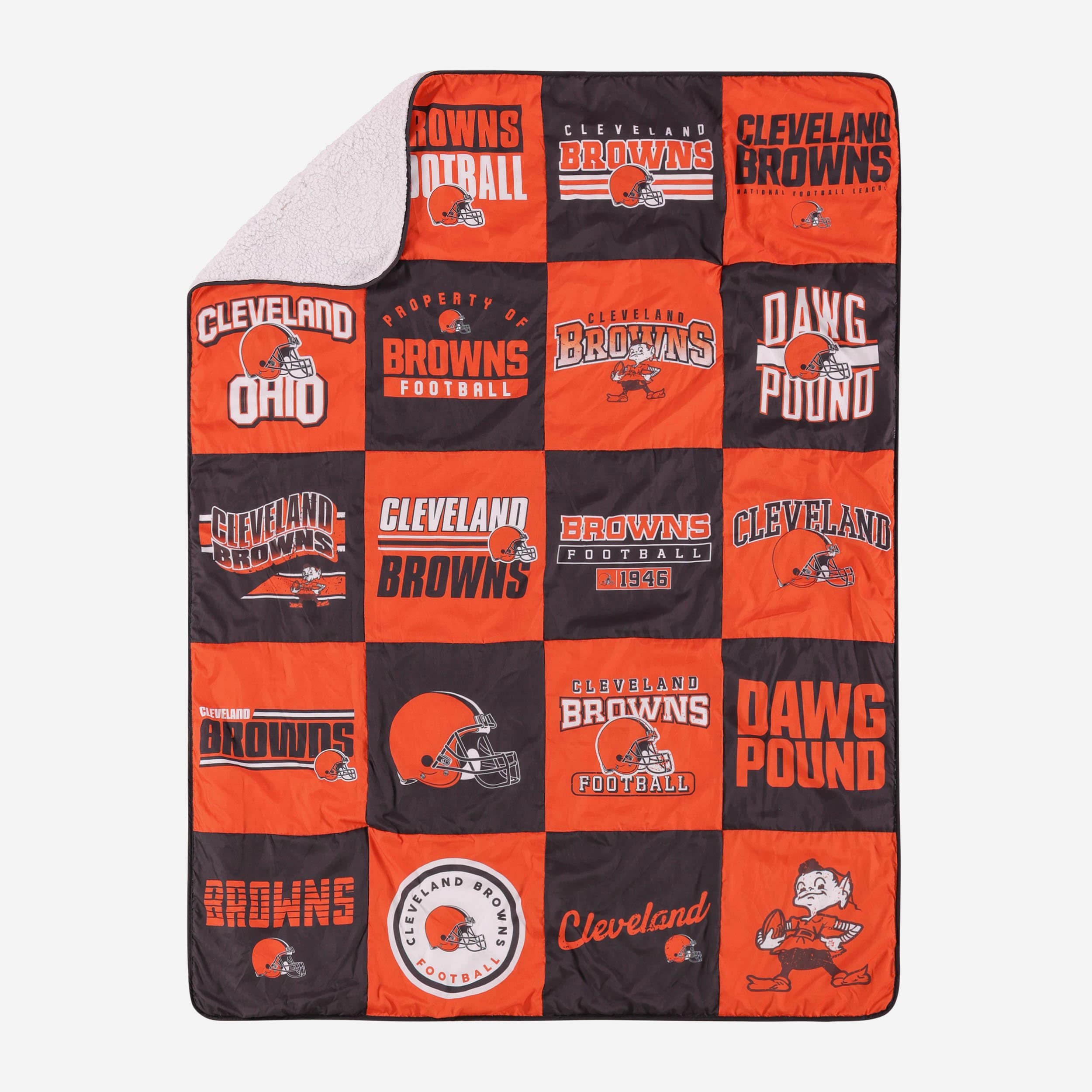 Cleveland Browns NFL Team Pride Patches Quilt