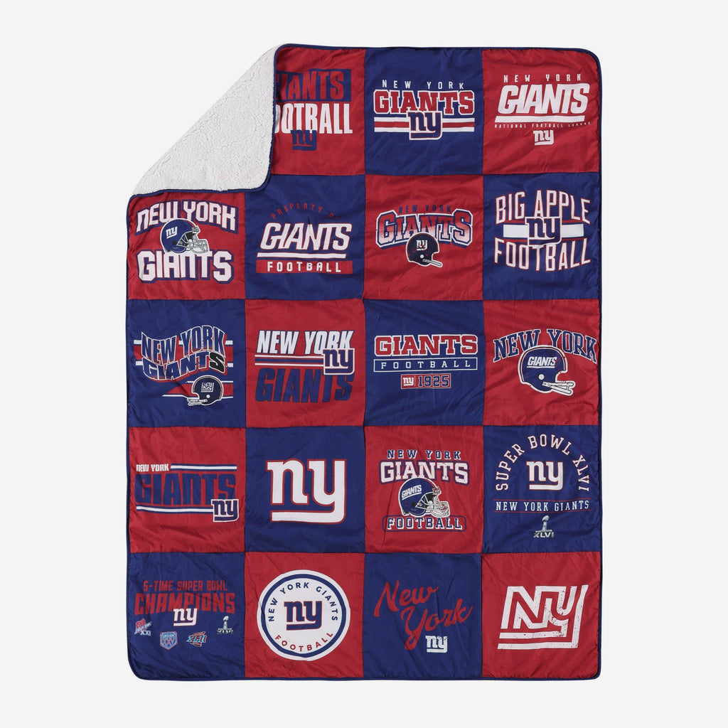 New York Giants Team Pride Patches Quilt FOCO - FOCO.com