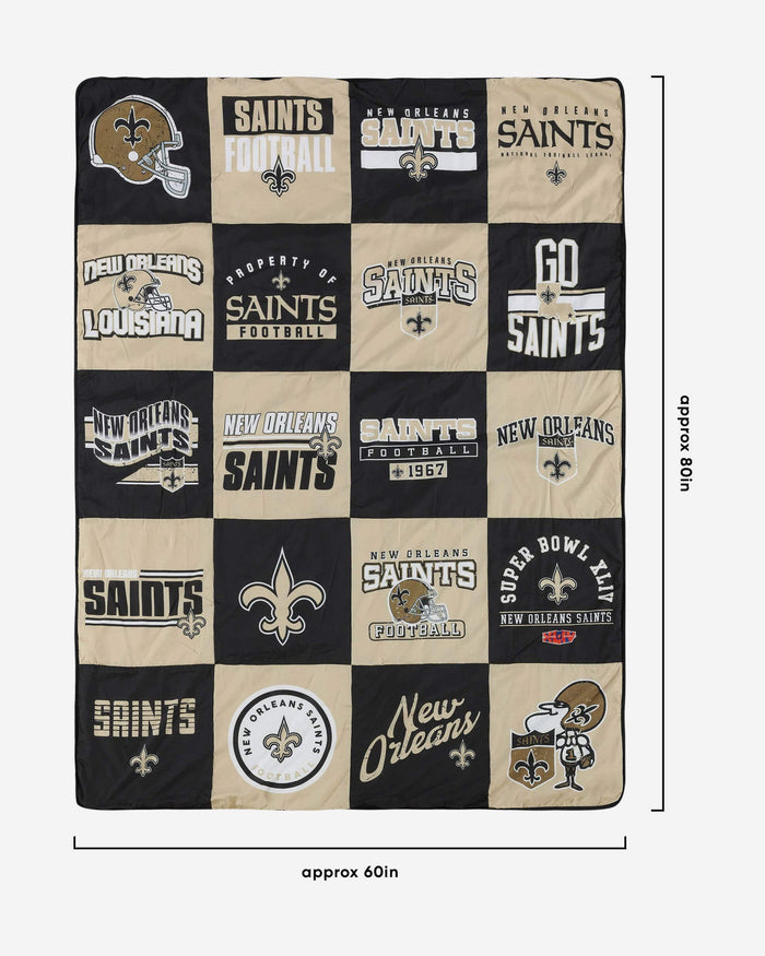 New Orleans Saints Team Pride Patches Quilt FOCO - FOCO.com