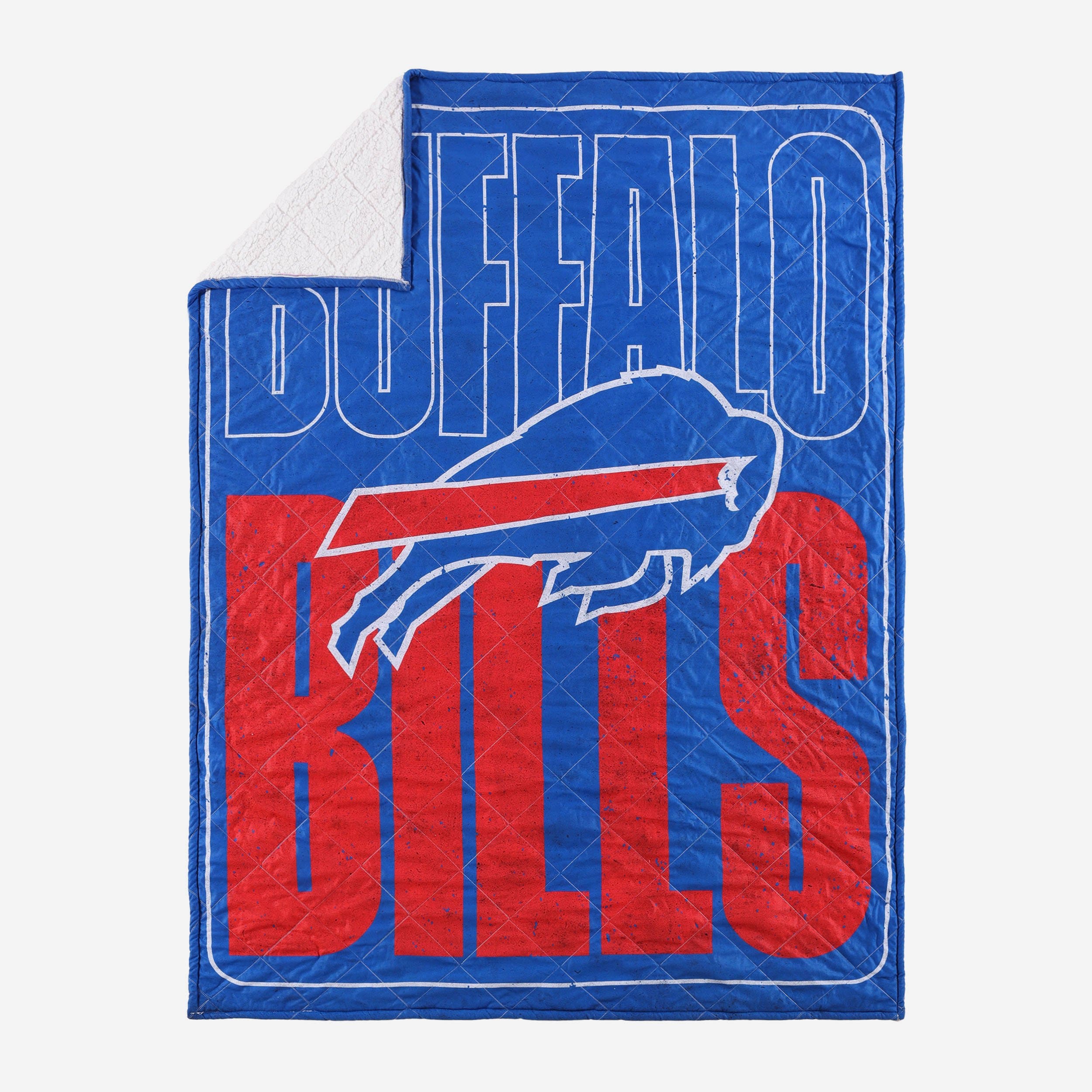 Nfl Buffalo Bills Embossed Logo Sherpa Stripe Blanket : Target