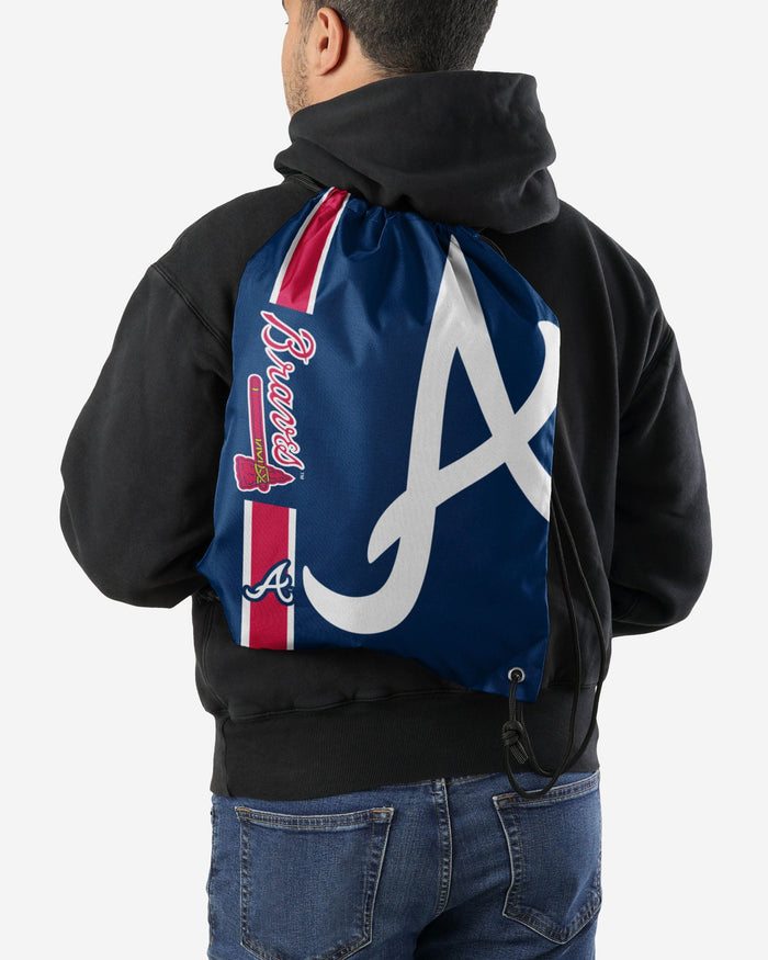 Atlanta Braves Big Logo Drawstring Backpack FOCO - FOCO.com