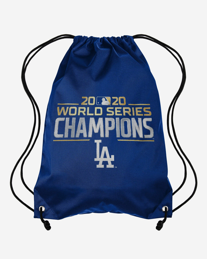 Los Angeles Dodgers 2020 World Series Champions Logo Drawstring Backpack FOCO - FOCO.com