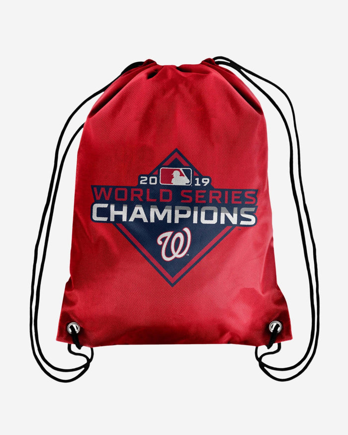 Washington Nationals 2019 World Series Champions Big Logo Drawstring Backpack FOCO - FOCO.com