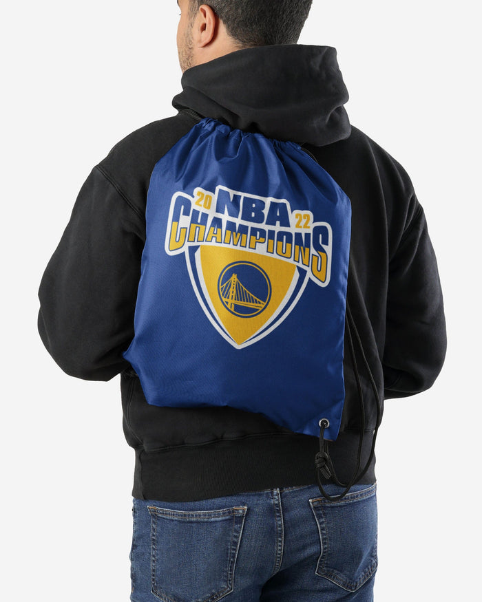 Golden State Warriors 2022 NBA Champions Logo Drawstring Backpack FOCO - FOCO.com