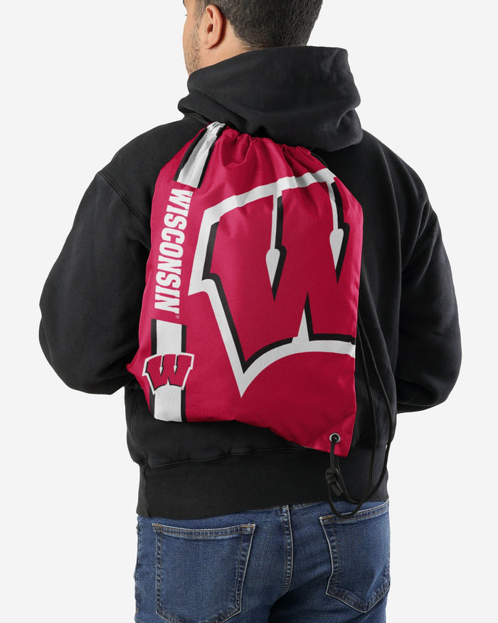 Wisconsin Badgers Big Logo Drawstring Backpack FOCO - FOCO.com