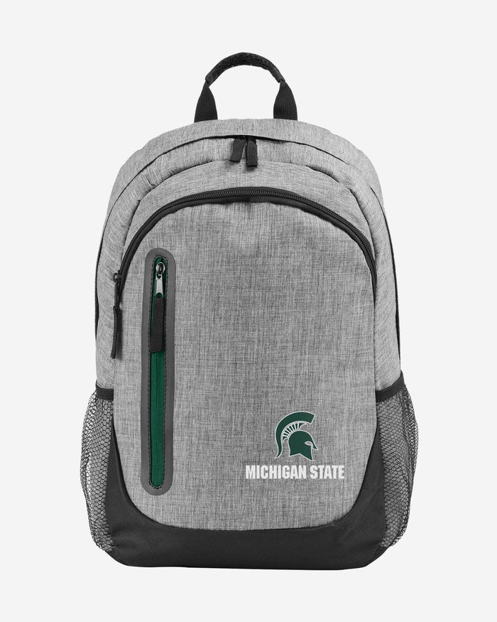 Michigan State Spartans Heather Grey Bold Color Backpack FOCO - FOCO.com