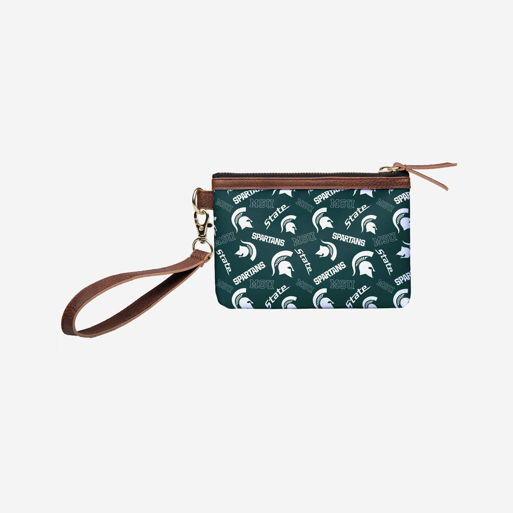 Michigan State Spartans Printed Collection Repeat Logo Wristlet FOCO - FOCO.com