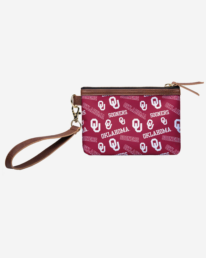 Oklahoma Sooners Printed Collection Repeat Logo Wristlet FOCO - FOCO.com