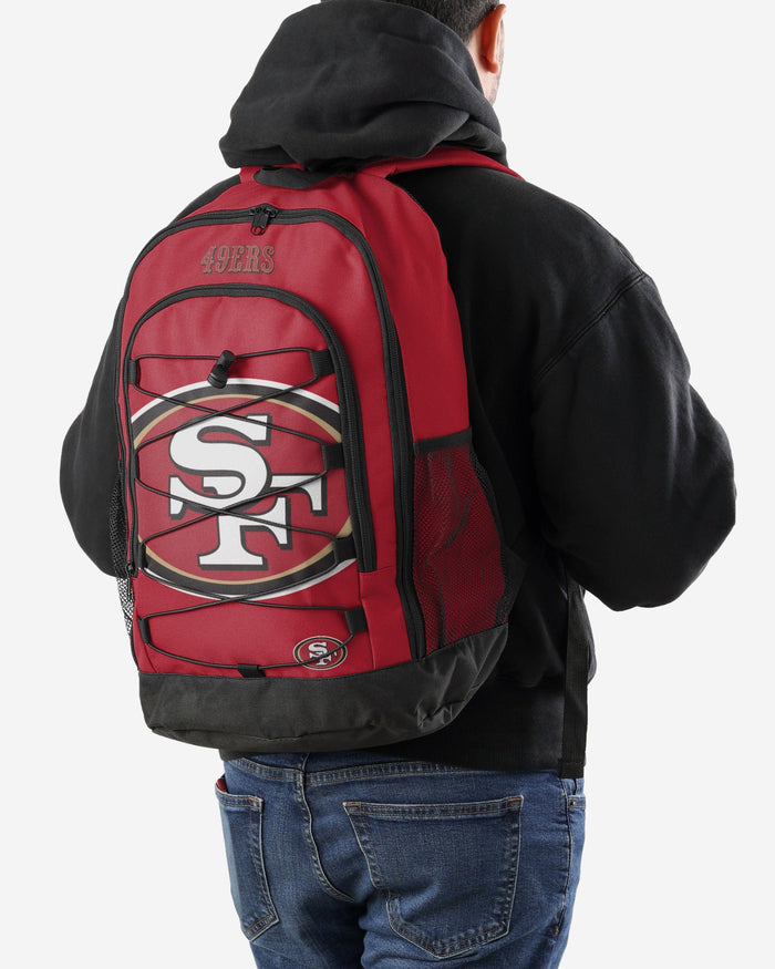 San Francisco 49ers Big Logo Bungee Backpack FOCO - FOCO.com