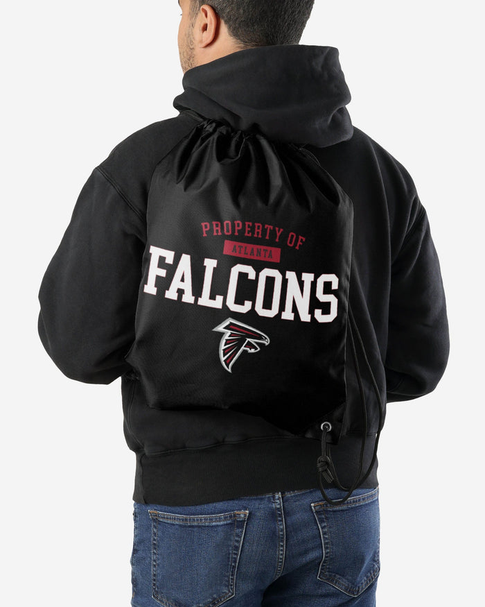 Atlanta Falcons Property Of Drawstring Backpack FOCO - FOCO.com