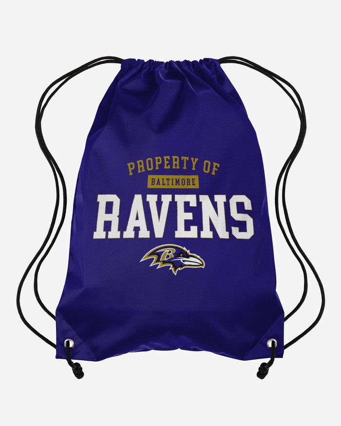 Baltimore Ravens Property Of Drawstring Backpack FOCO - FOCO.com