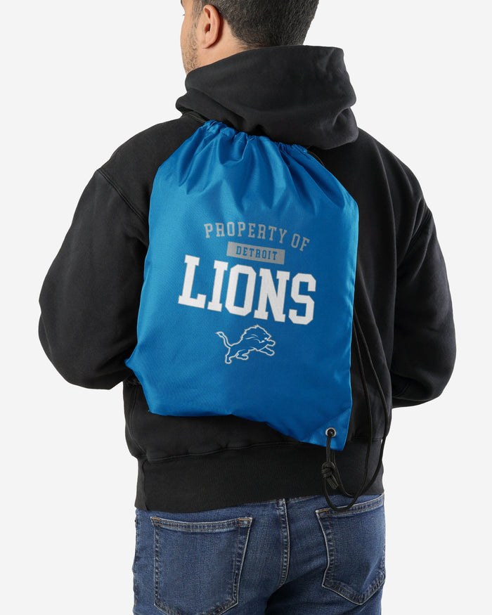 Detroit Lions Property Of Drawstring Backpack FOCO - FOCO.com