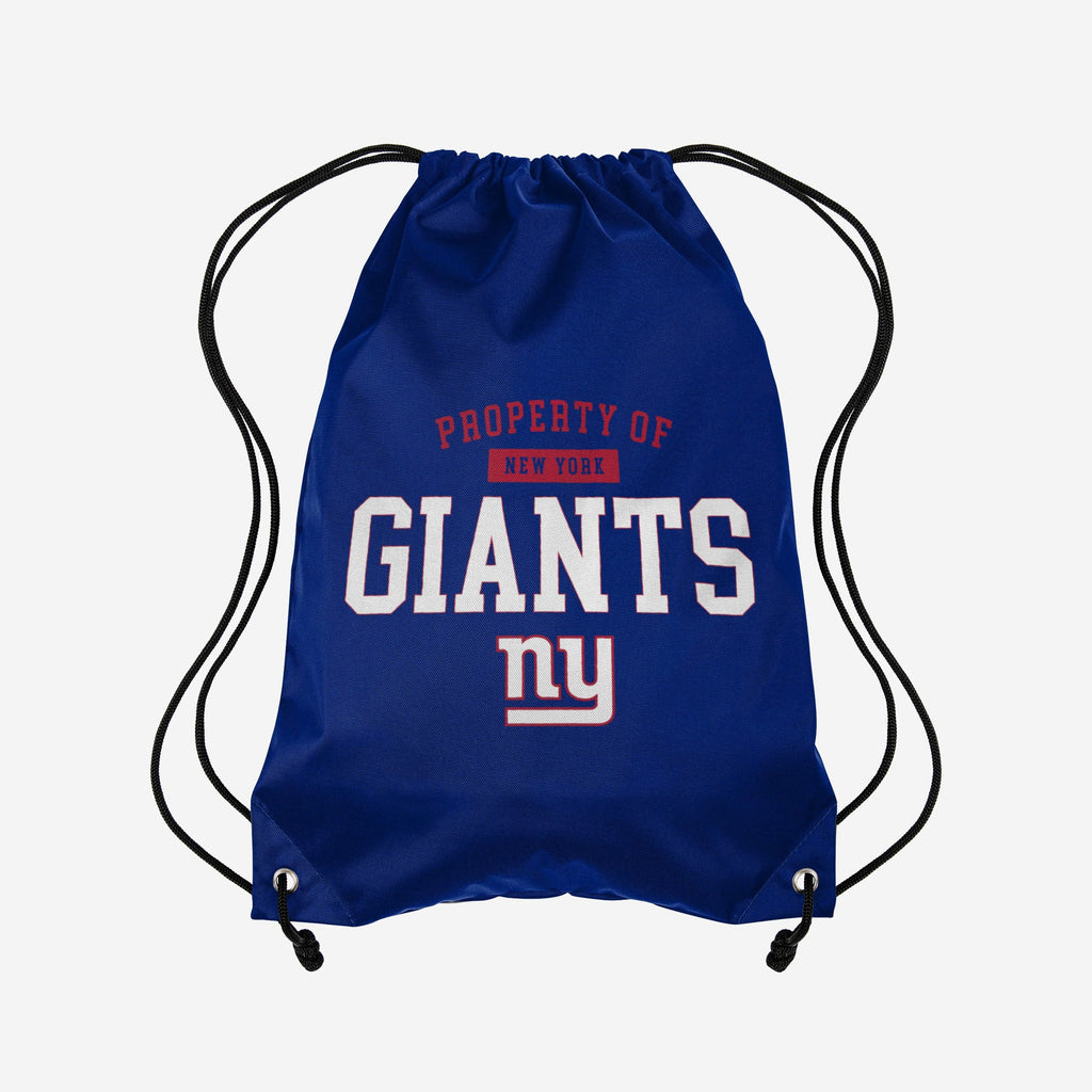 New York Giants Property Of Drawstring Backpack FOCO - FOCO.com