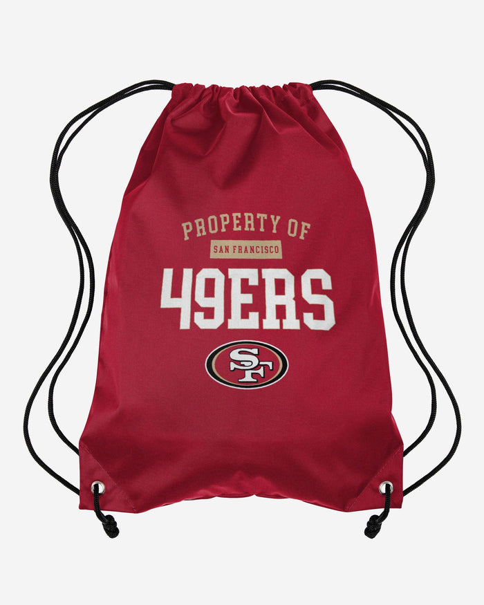 San Francisco 49ers Property Of Drawstring Backpack FOCO - FOCO.com