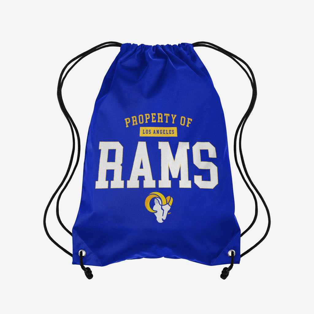 Los Angeles Rams Property Of Drawstring Backpack FOCO - FOCO.com