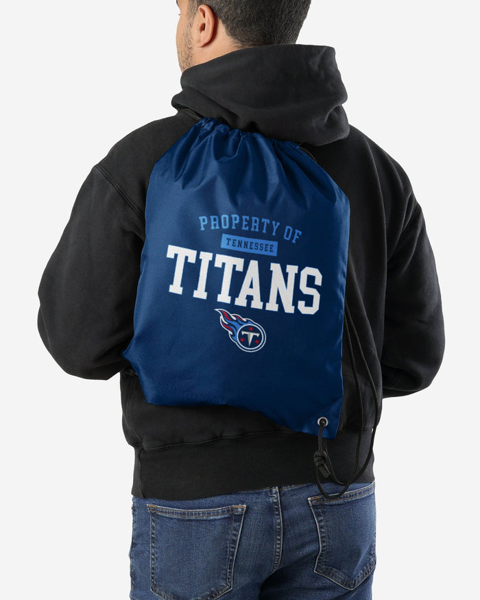 Tennessee Titans Property Of Drawstring Backpack FOCO - FOCO.com