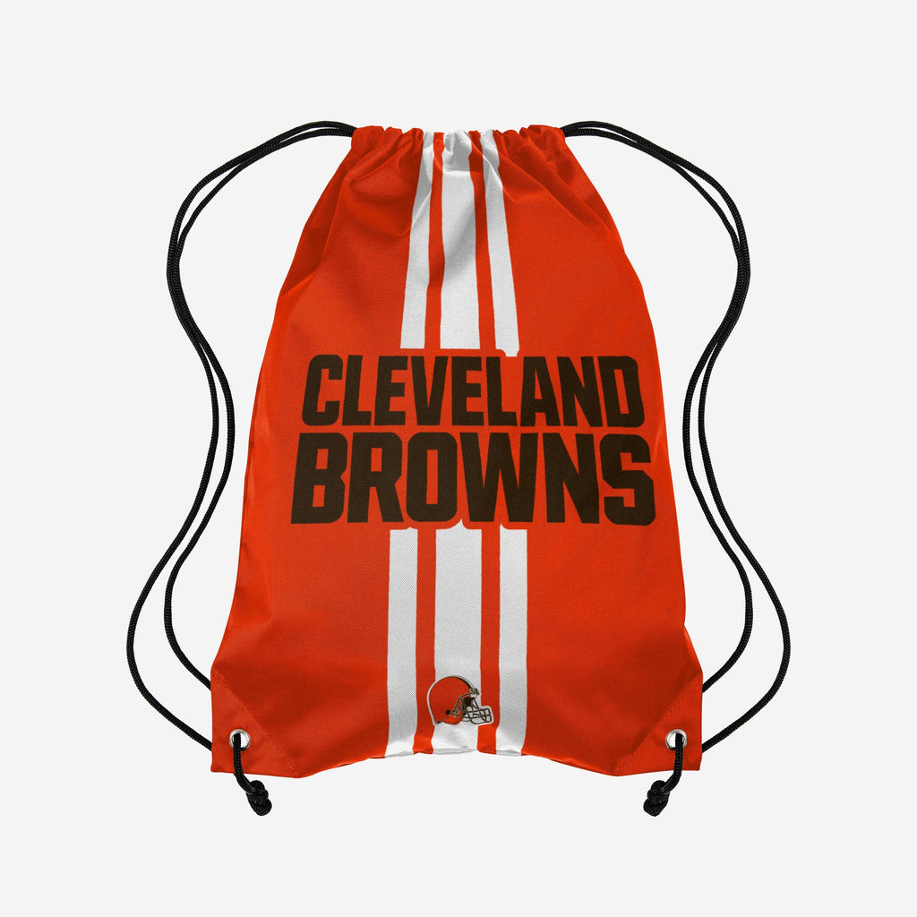 Cleveland Browns Team Stripe Wordmark Drawstring Backpack FOCO - FOCO.com