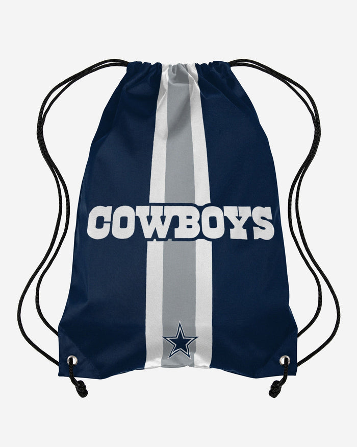 Dallas Cowboys Team Stripe Wordmark Drawstring Backpack FOCO