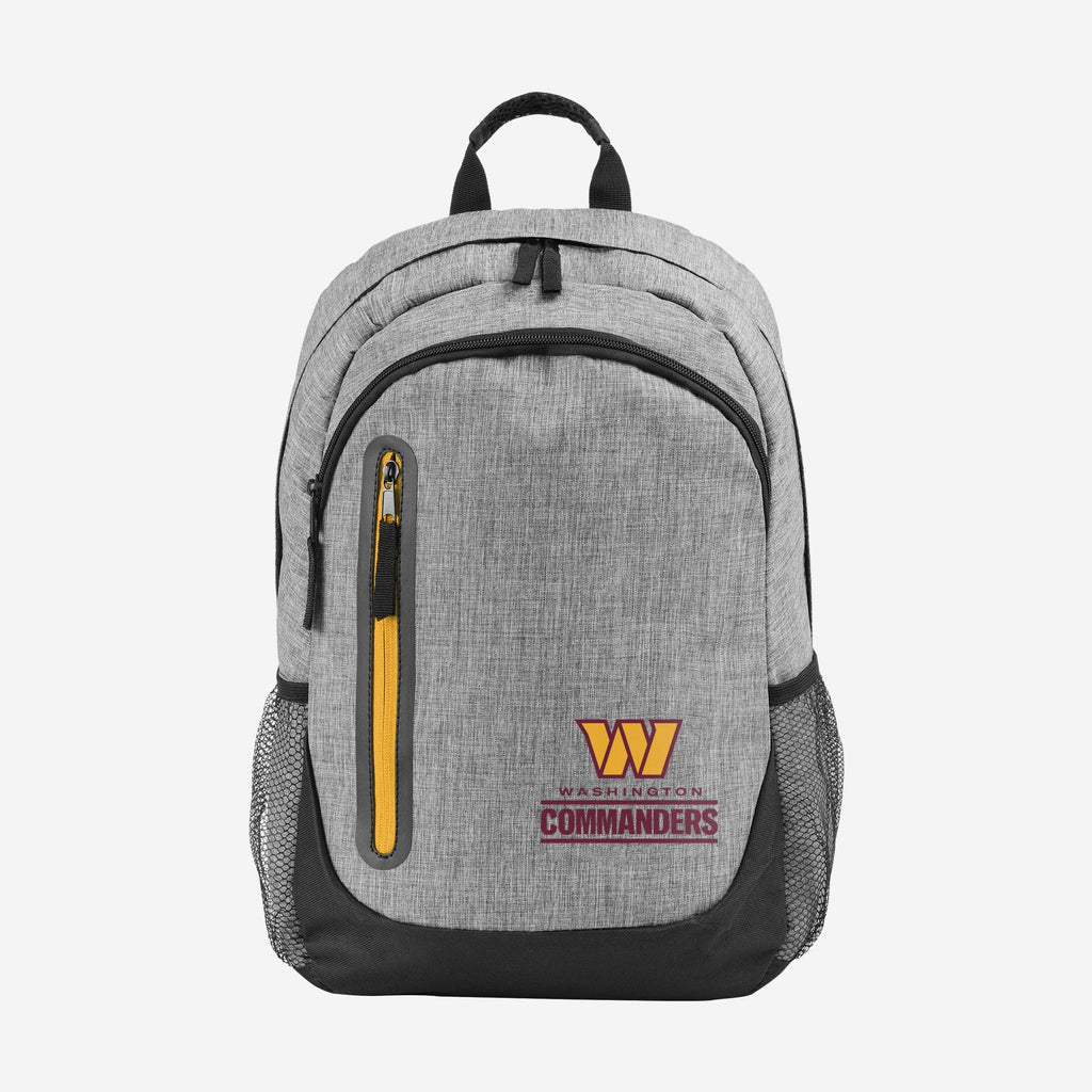 Washington Commanders Heather Grey Bold Color Backpack FOCO - FOCO.com