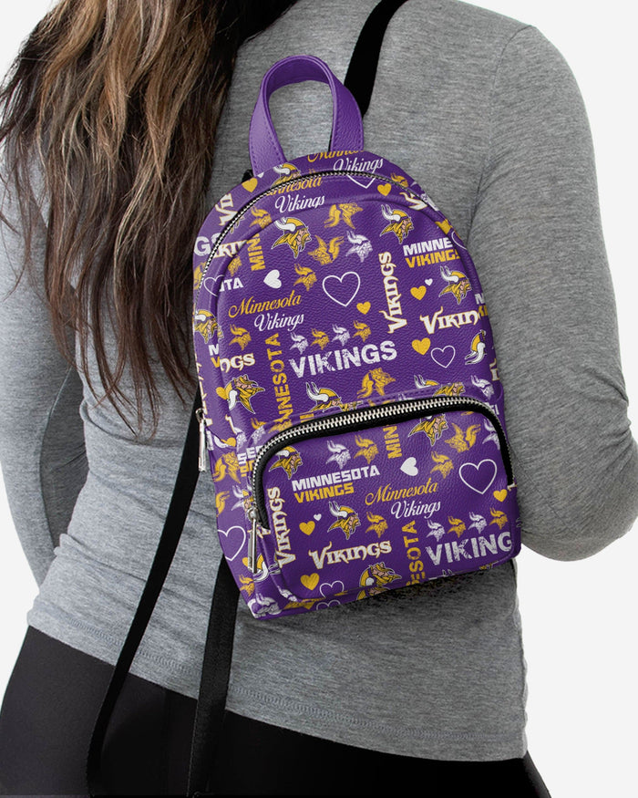 Minnesota Vikings Logo Love Mini Backpack FOCO - FOCO.com