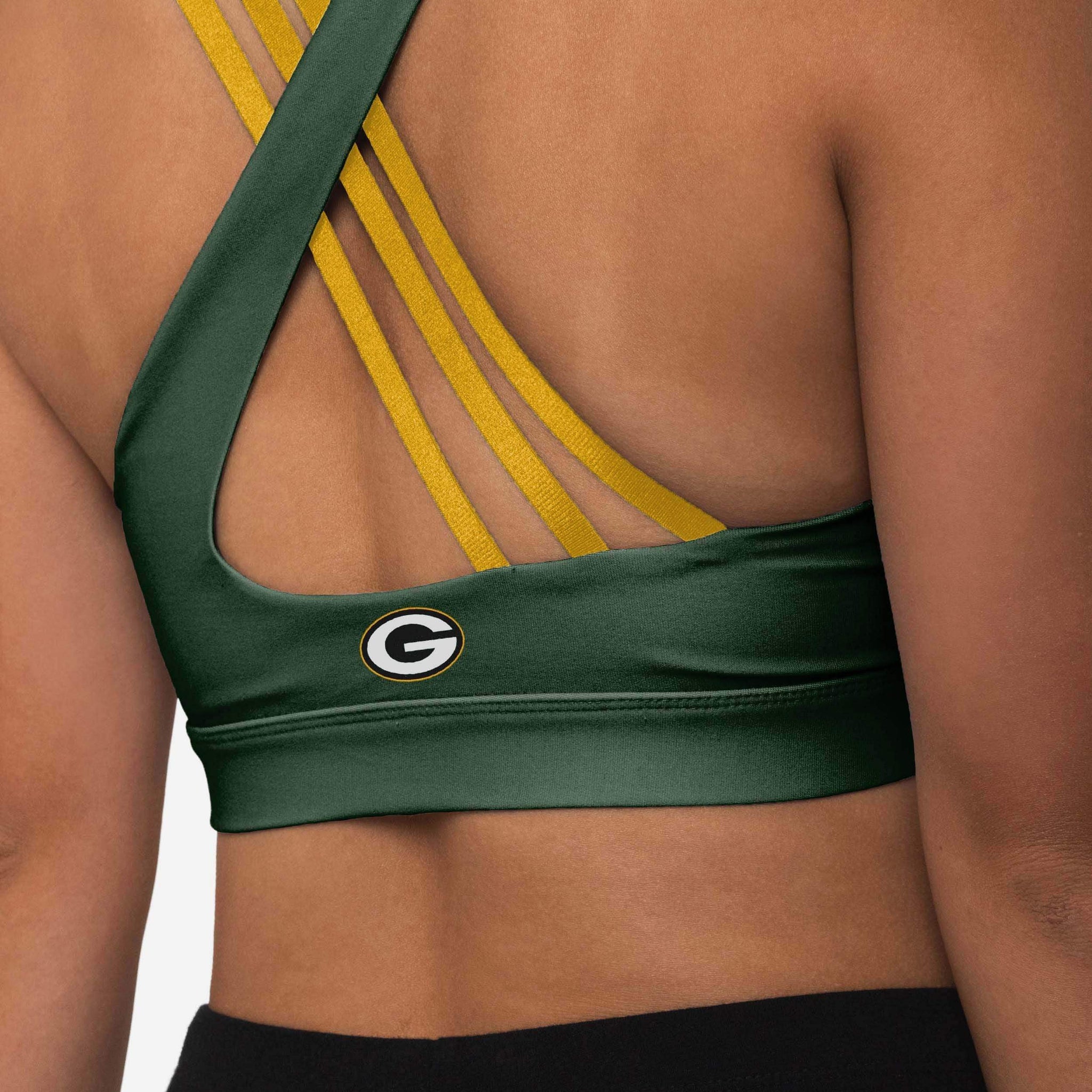 Green Bay Packers Womens Free Fan Sports Bra FOCO