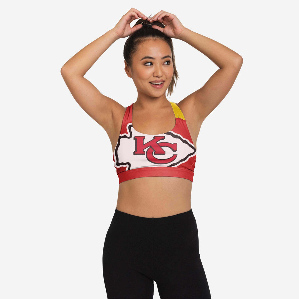 Kansas City Chiefs Womens Free Fan Sports Bra FOCO S - FOCO.com