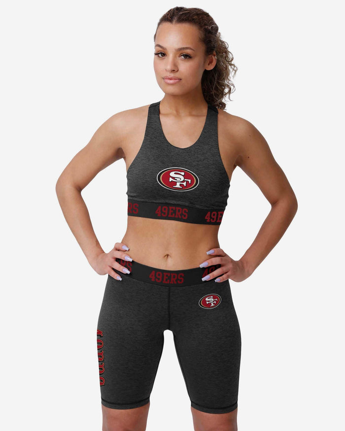 San Francisco 49ers Womens Team Color Static Sports Bra FOCO - FOCO.com